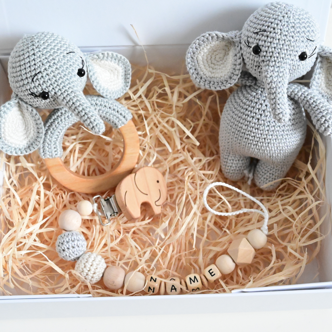 Mint Home Atelier™ Elefanten Set Grau