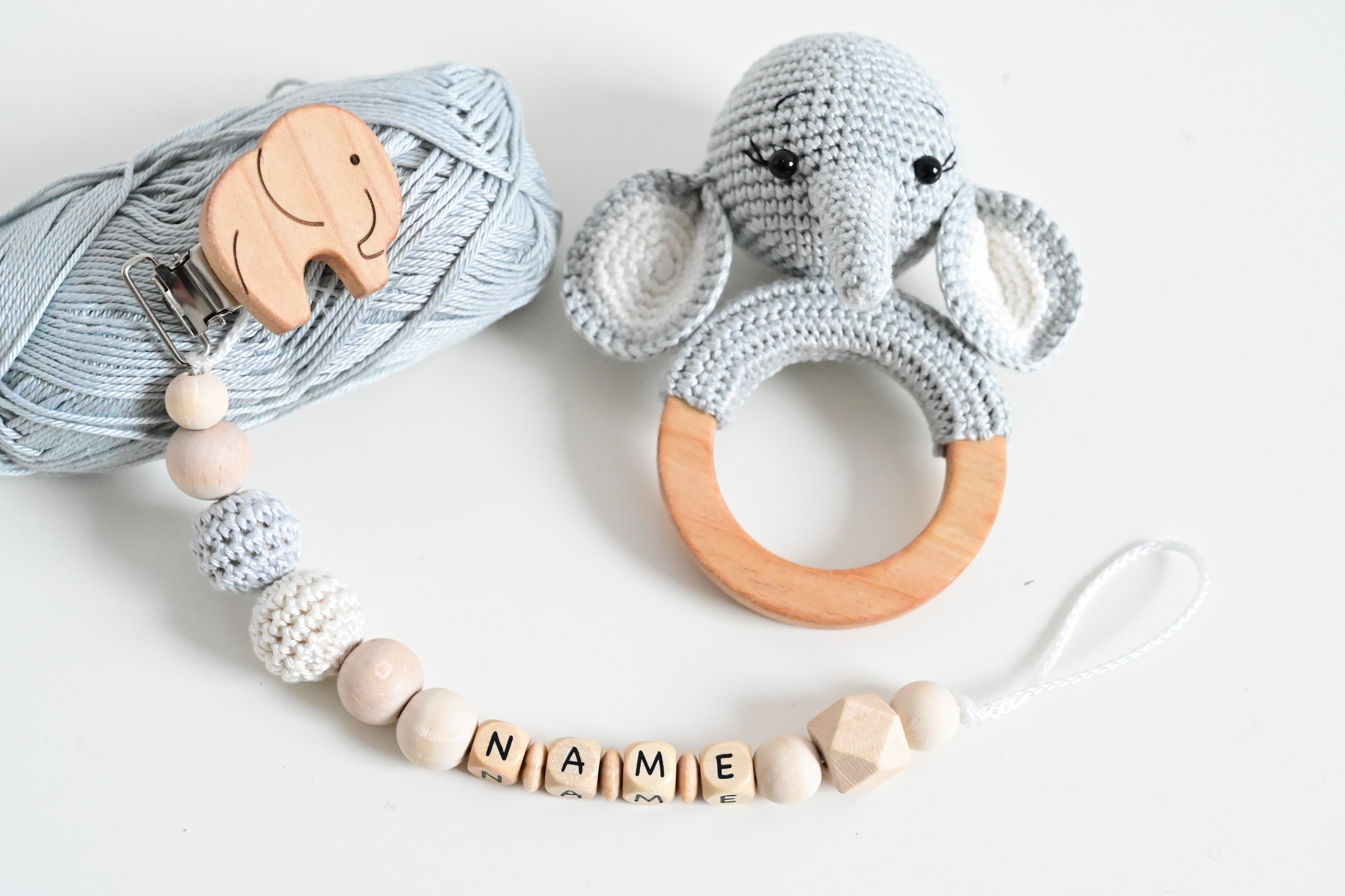 Mint Home Atelier™ Elefanten Set Grau